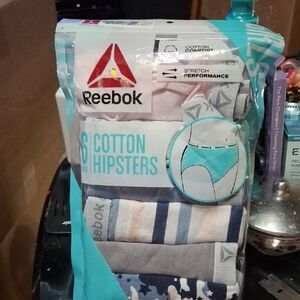 Reebok Women's Cotton Hipsters - Blue, Gray, and White Pack